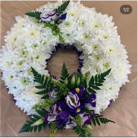 12inch-double-white-and-purple-funeral-wreath